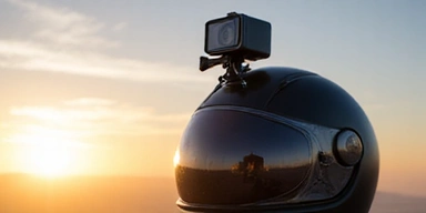 Skydiving helmet with camera