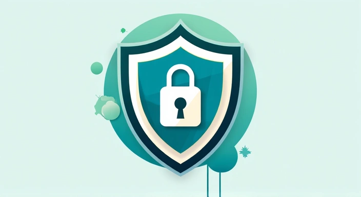 Illustration of a privacy shield icon with a padlock, symbolizing data security and user control over personal information