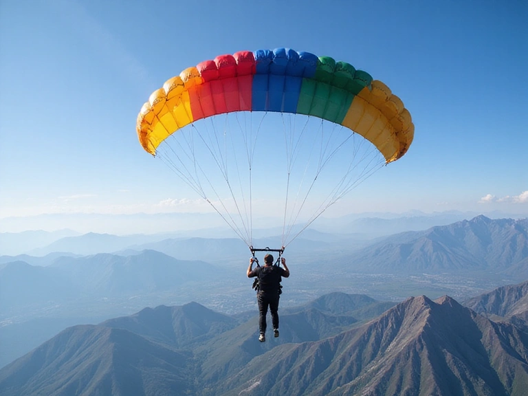 Skydiver deploying parachute after AFF graduation